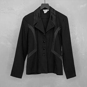 Vintage 1990s Karin Morgan Lightweight Rayon Blend Blazer Women's 5/6